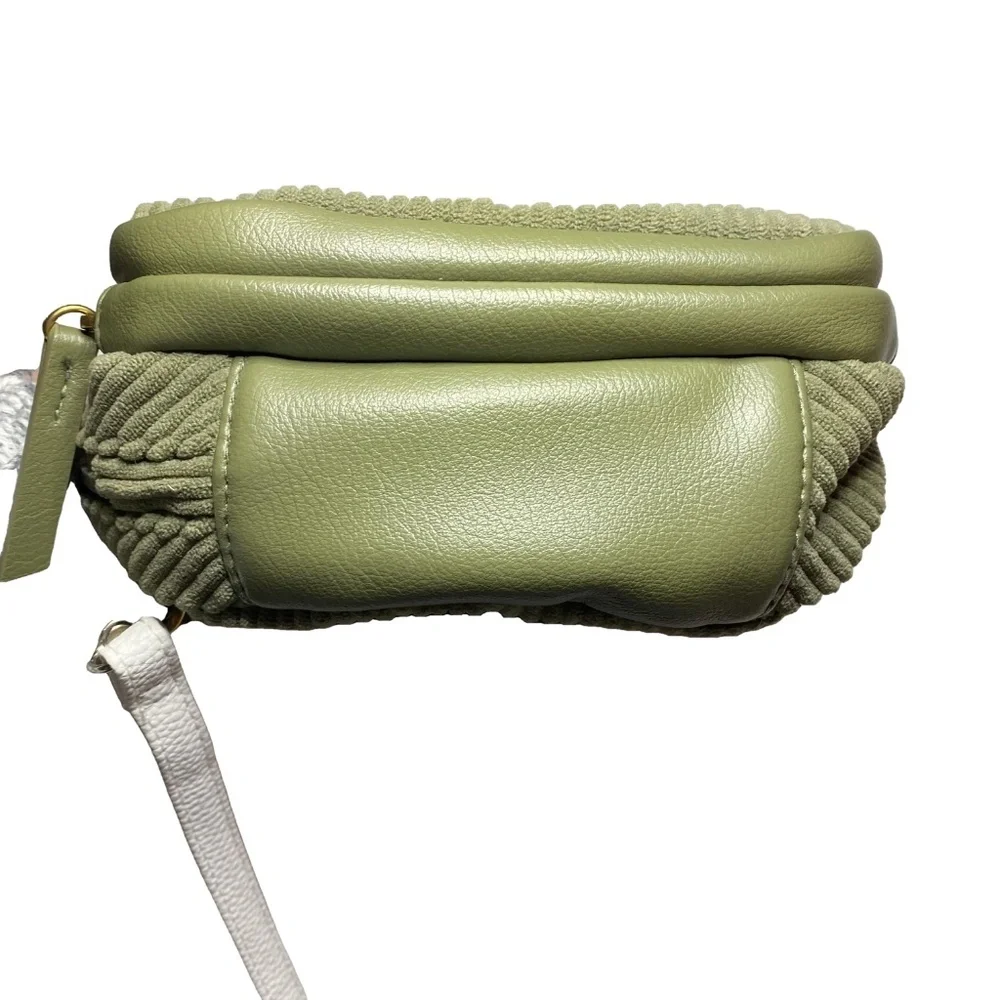 HAUTE HIPPIE Olive Corduroy Sling Backpack Crossbody Convertible Bag OS - Picture 7 of 16